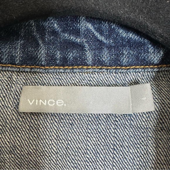 VINCE Raw Edge Denim Jacket in Engineer Large distressed - Picture 4 of 7